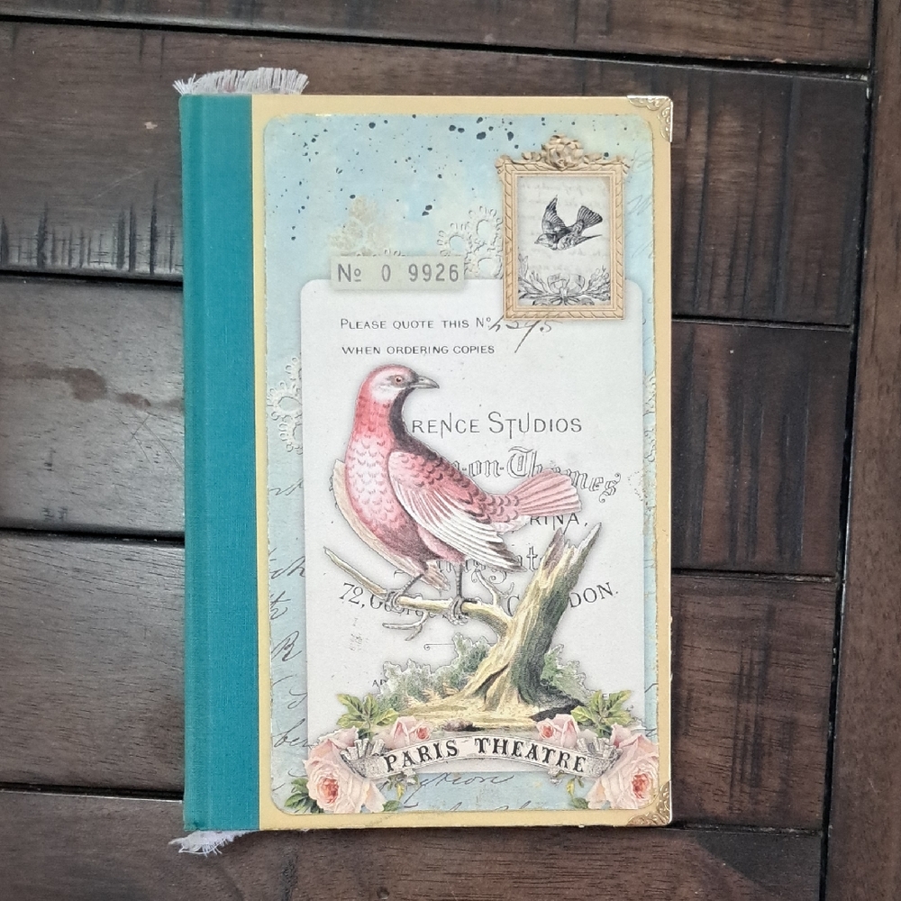 Vintage Bird-Themed Junk Journal Planner